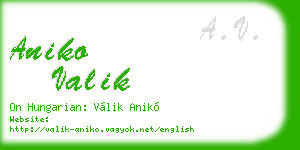 aniko valik business card